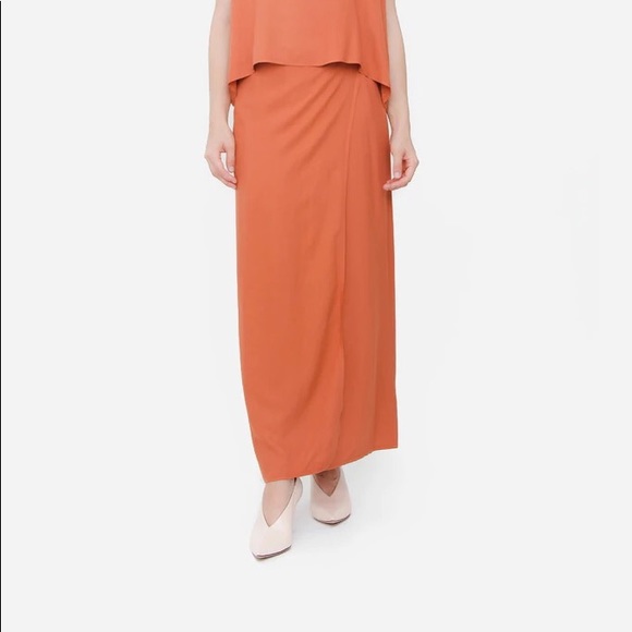 JESSE KAMM Terracota rate wrap skirt set box top M/L - Picture 8 of 13
